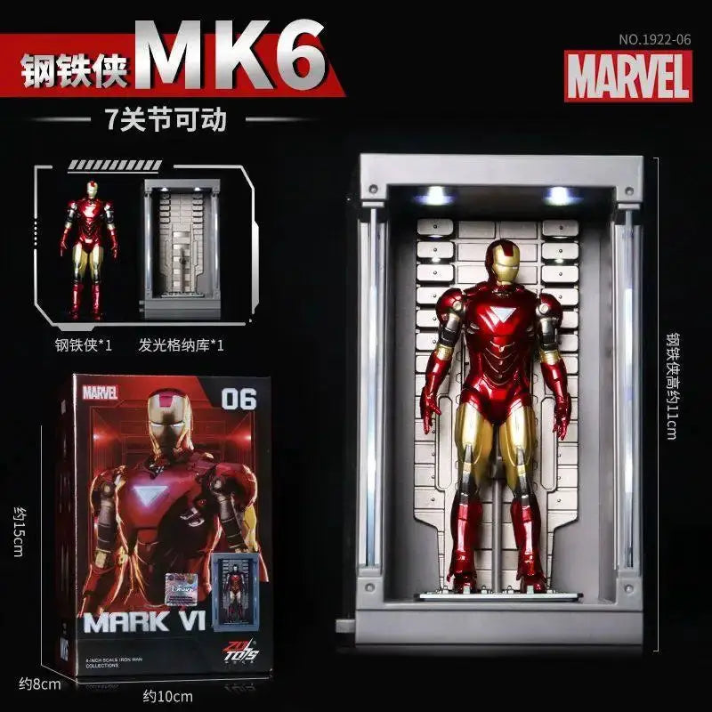 Original Gnaku4 inches ZD Toys Iron Man Action Figure MK1 MK2 MK3 MK4 MK5 MK6 MK7 Tony Stark Anime Doll Model Kids Birthday Gift - ToylandEU