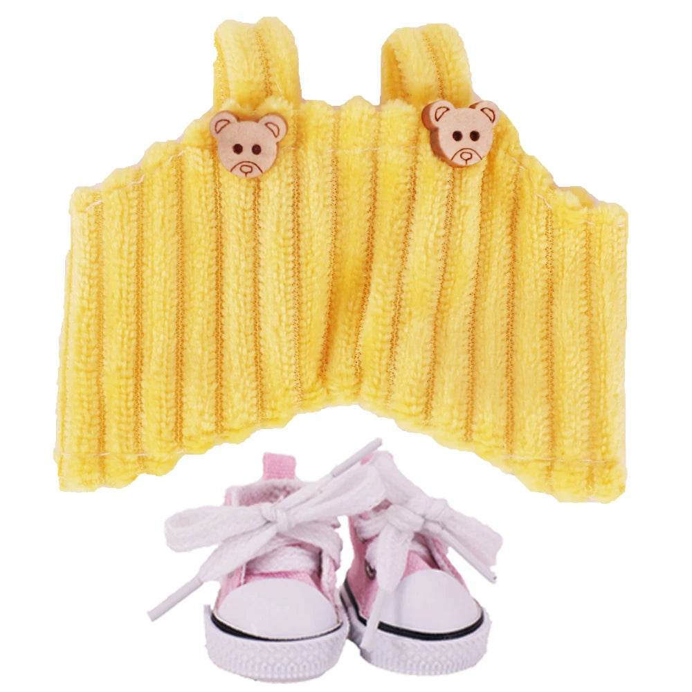 Doll Pants And Doll Shoes For Labubu 17cm Plush Doll Clothes Accessories - ToylandEU