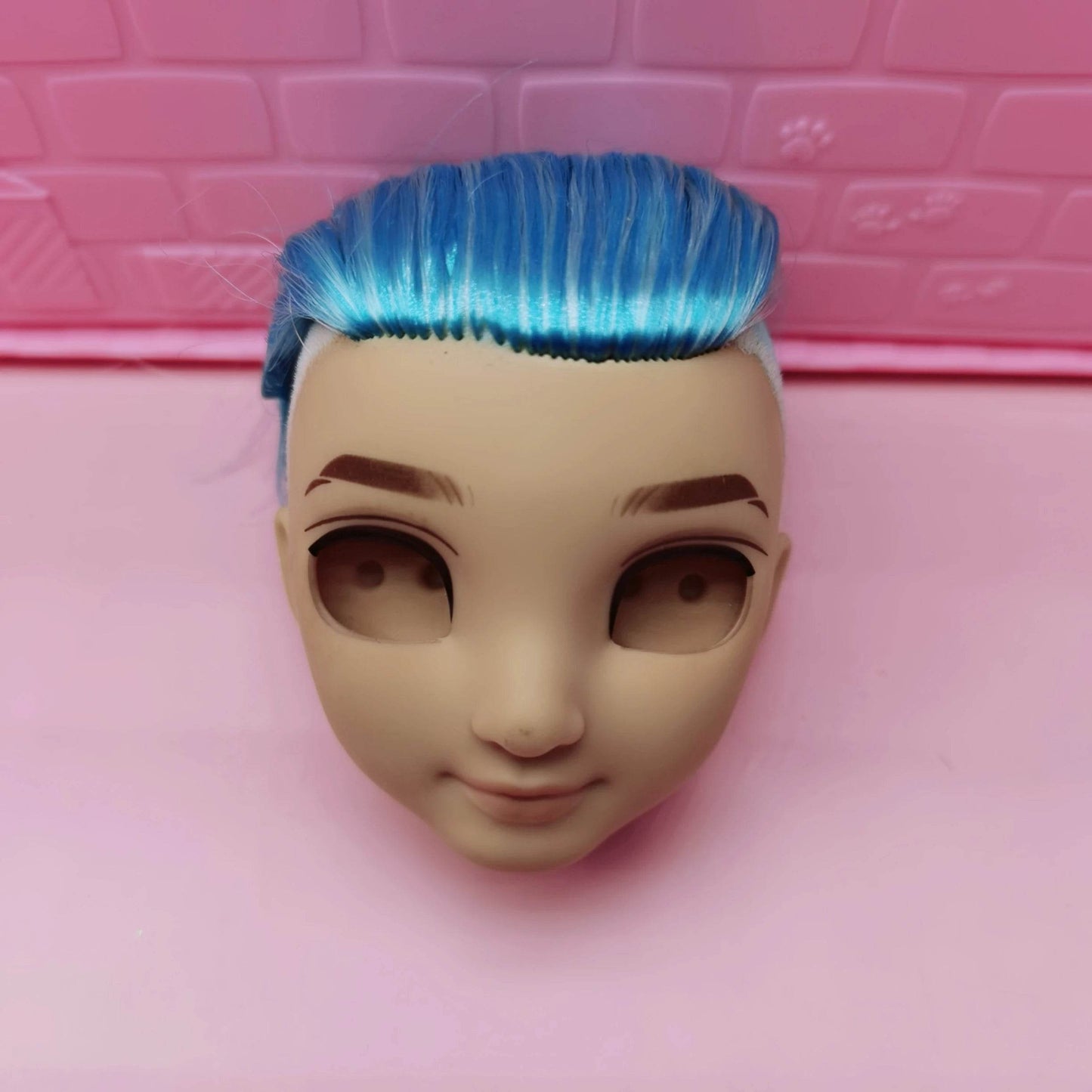 New Doll Head 29cm Rainbow Eyeless For DIY Dress Up - ToylandEU