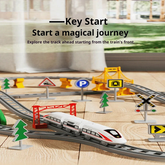 Electric Train Set With Track Playset For Kids Educational - ToylandEU