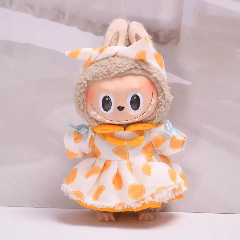 Premium Doll Clothes Spring Summer Dress For 17cm Labubu - ToylandEU