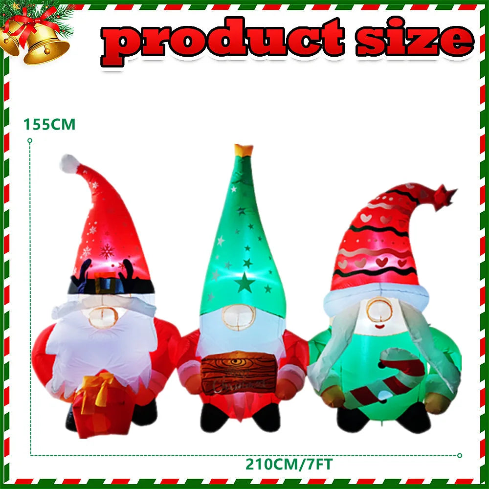 Christmas Inflatable | 2.1M Height | Built In Led | Lawn Garden
