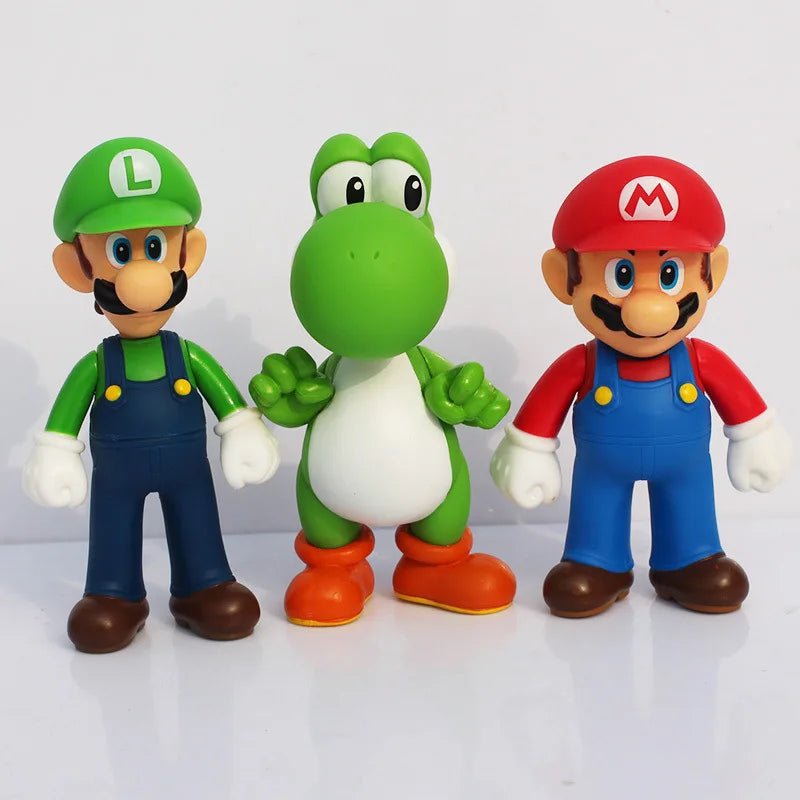 Super Mario Anime Action Figure Model Toy Set for Kids and Collectors