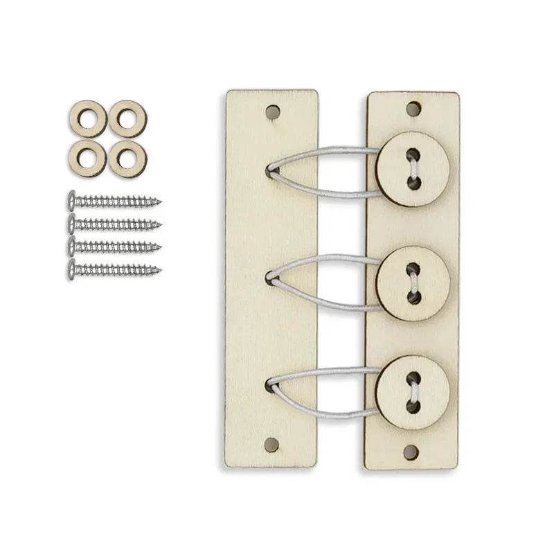 DIY Montessori Busy Board Wooden Toy Accessory Animal Hourglas Alarm Clock Mirror Educational Unlock Sensory Toy - ToylandEU