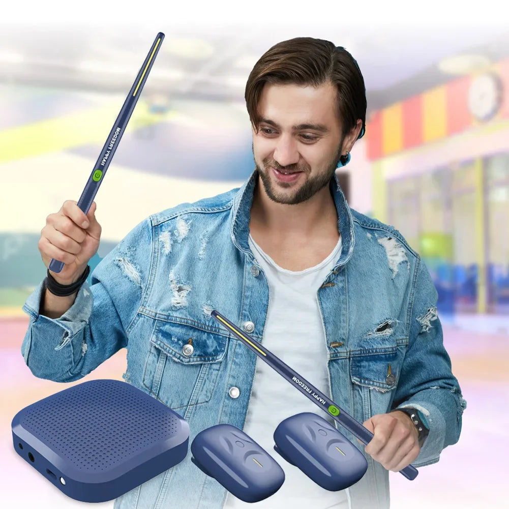 Portable Virtual Air Drum Set For Beginners With VR