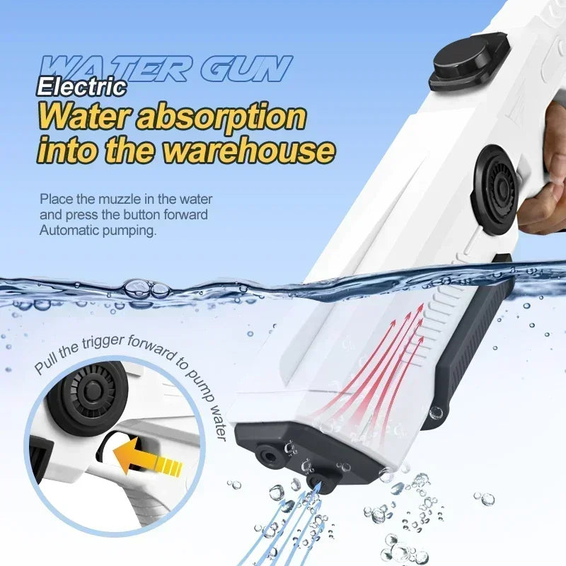 Electric Water Gun | 8-10m Range | Automatic Water Blaster