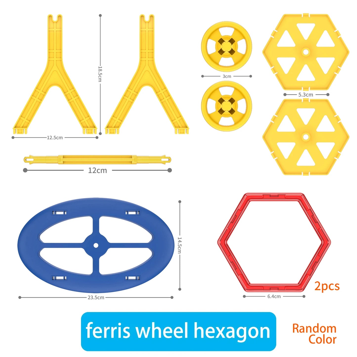 Magnetic Tiles Set | Large Size | CE Certified | Ages 4 to 18
