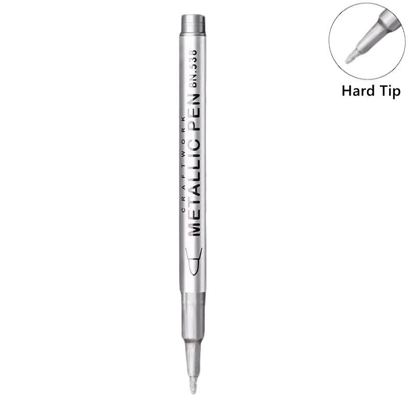 Metallic Paint Pens | Brush Tip Nib | Non Erasable Ink | 1 To 50 Pack