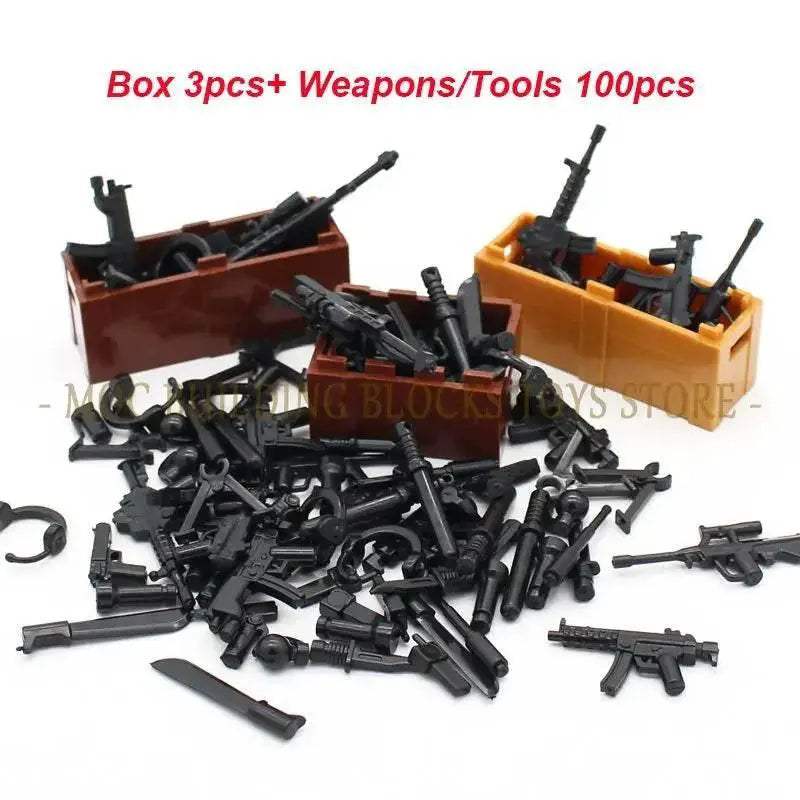 Premium Military Scene Building Set Lego Compatible With Barbed Wire Sandbags And Army Figures For Military Enthusiasts - ToylandEU