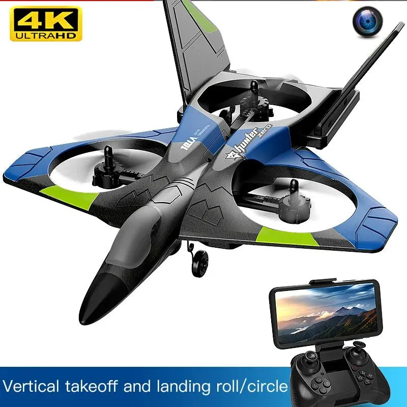 RC Foam Glider Airplane with 4K UHD Video Capture and Remote Control - ToylandEU