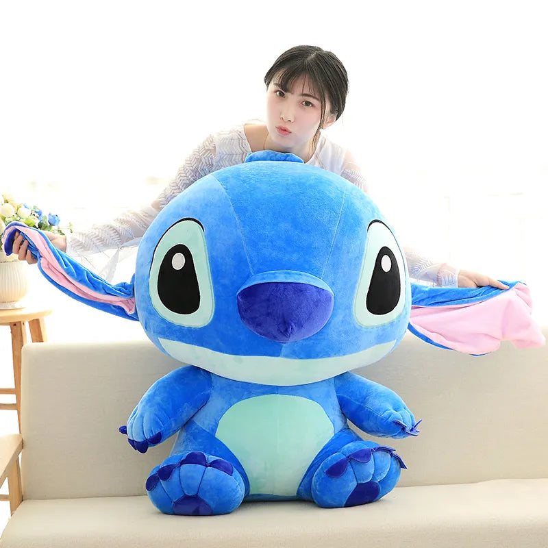 Disney Stitch Plush Doll Big Size Kawaii Soft Blue Pink Elf - ToylandEU