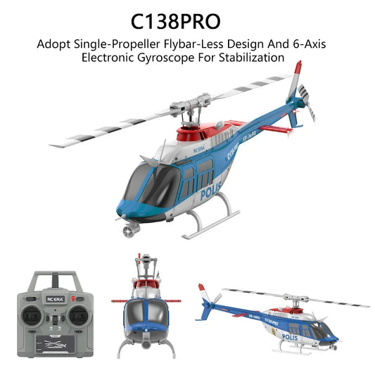 Pro 6CH Brushless RC Helicopter With Gyro Stunt Performance - ToylandEU