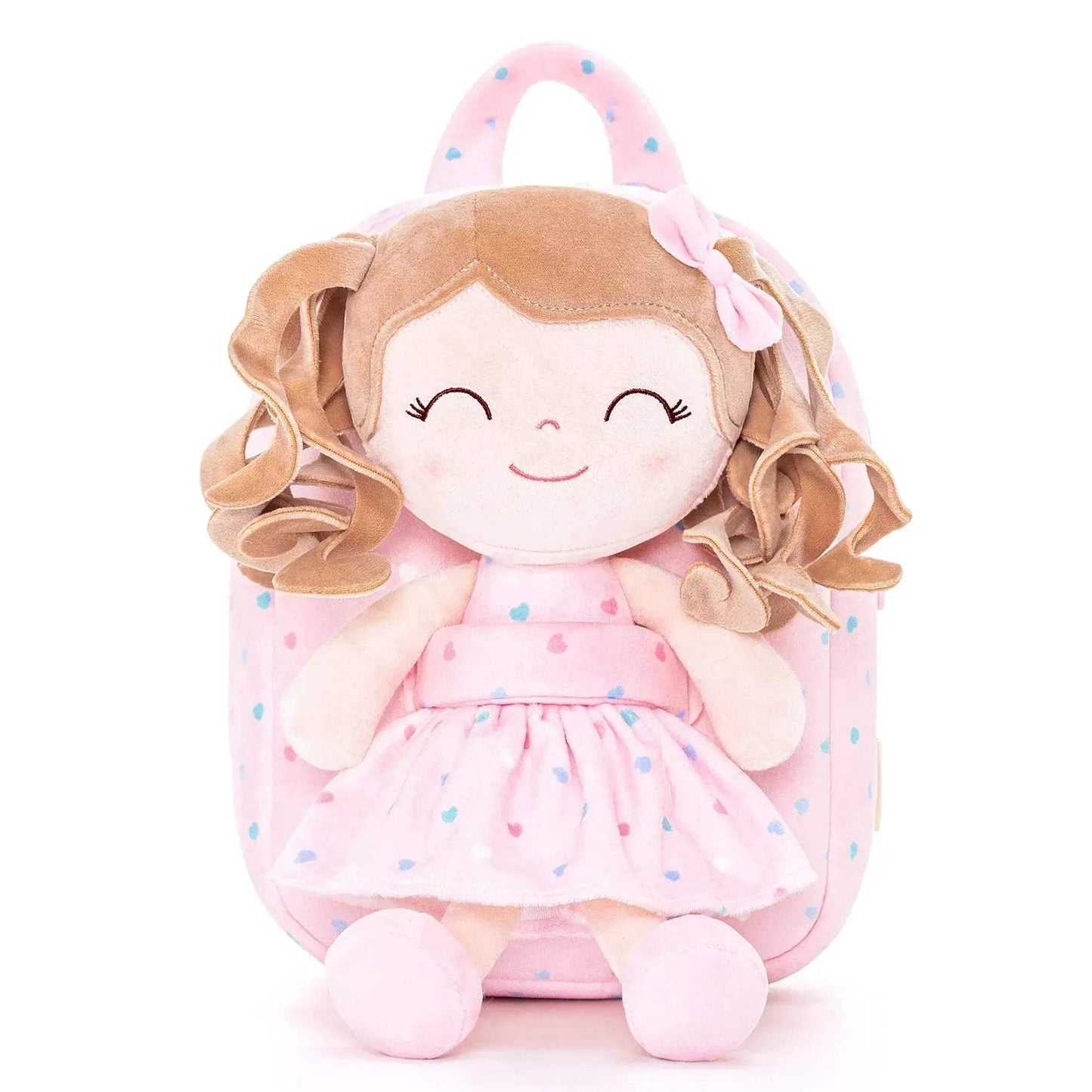 Gloveleya Plush Backpack for Baby Girls and Toddlers with Stuffed Doll Design - ToylandEU
