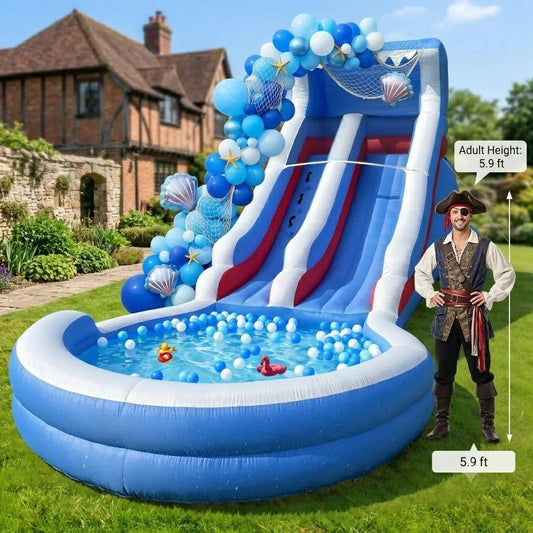 Water Slide | Oxford Material | Backyard Poolside Fun Toy