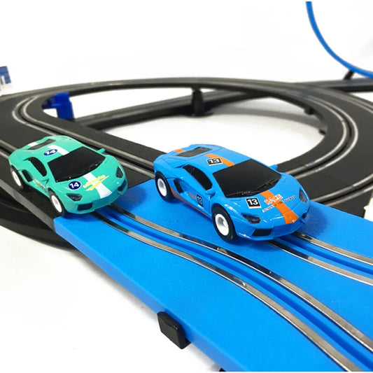 Remote Control Car Racing Track Set With Double Cars
