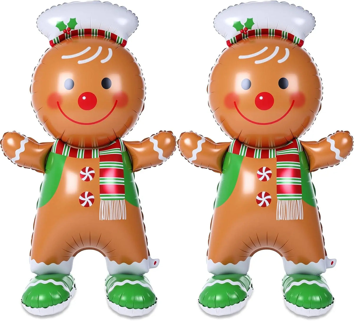 Santa Claus Balloon | 61 Inch Giant | Standing With Base | 2 Pack Decor