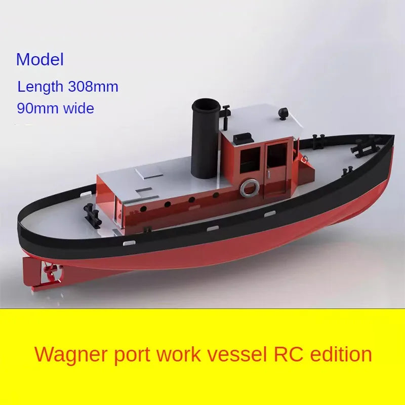 RC Ship Model 1:48 Wagner Port Work Ship Assembled Ship Model Kit Toy - ToylandEU