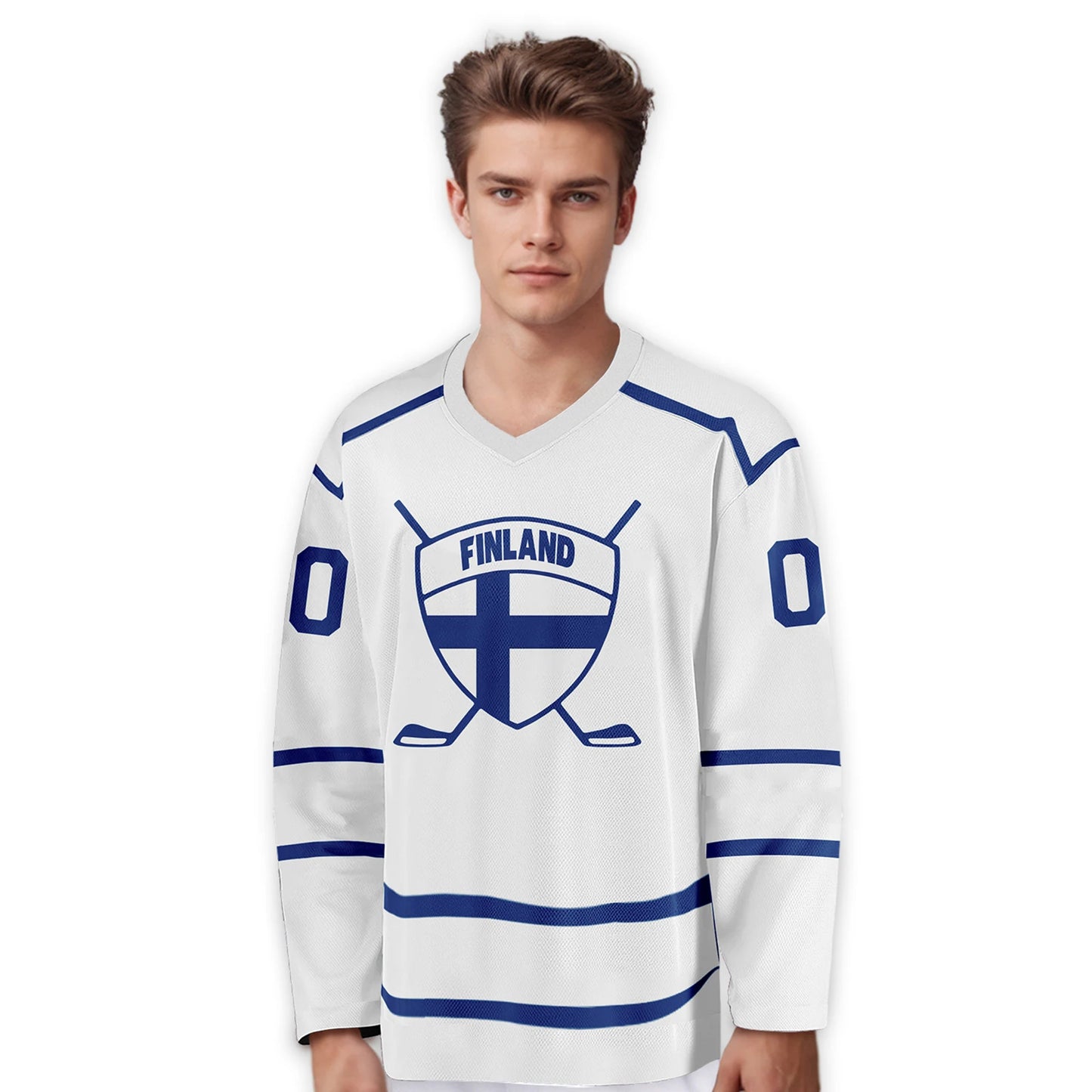 Customizable Finland Ice Hockey Jersey for All Ages - Men, Women, Youth, and Kids - Personalized Name and Number Training Shirt for Danish Fans