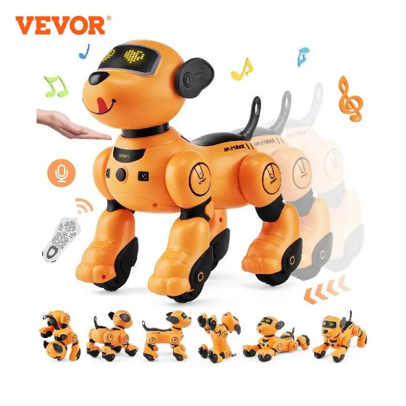 RC VEVOR Interactive Programmable Robotic Dog Toy for Kids - Singing, Dancing, and Remote Control Fun for Ages 3+