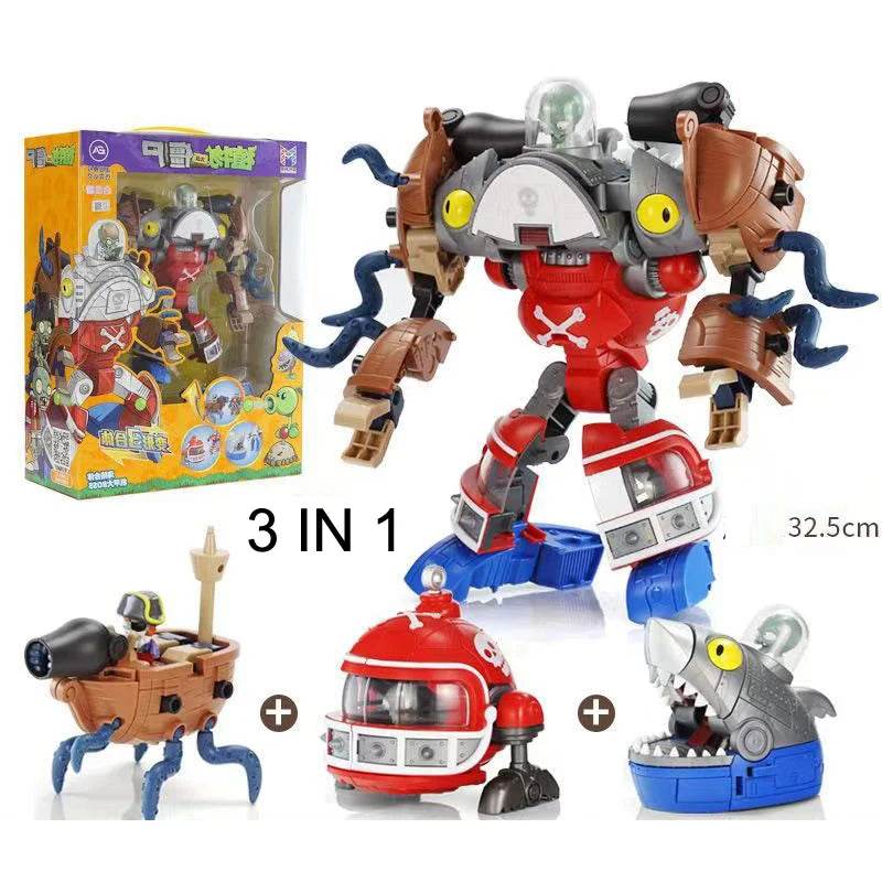 Plants vs. Zombies Boss Robot Melon-pult Chomper Doll Set - ToylandEU