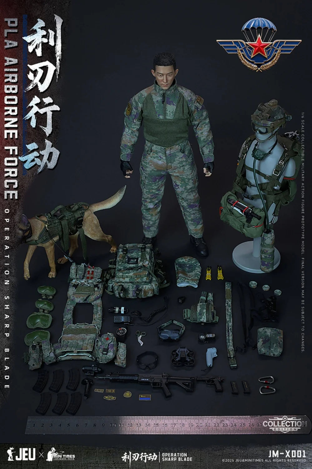 Action Figure Accessories | Scale One Sixth | Chinese Airborne Forces | 12 Inch