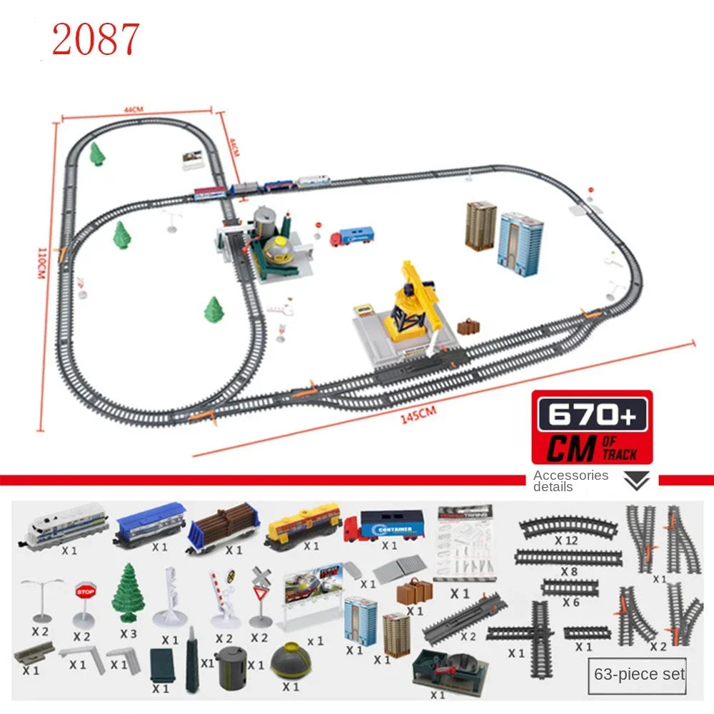DIY Electric Train Set For Kids With Realistic Rail Tracks