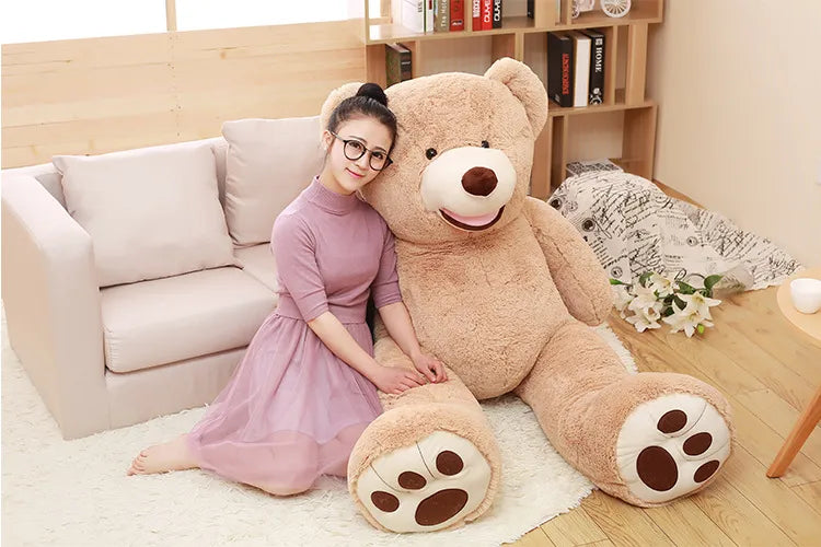 130cm Brown America Teddy Bear Cover - No Filler Included