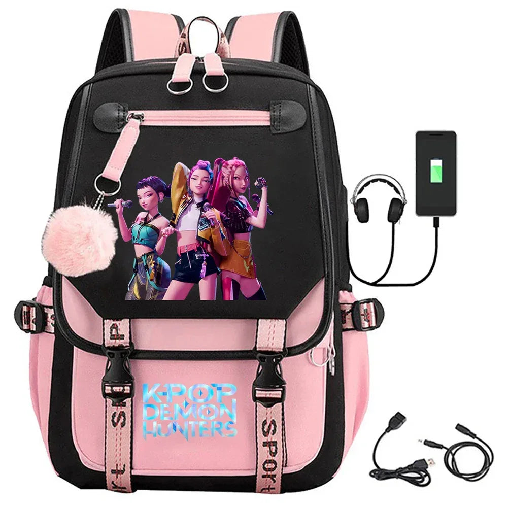 Demon Hunter Backpack For Girls Y2K Large Capacity School Bag - ToylandEU