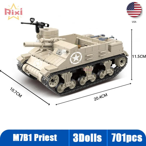 WW2 Military Tanks Building Block Set - Panther & Sherman Models for Children 6+ ToylandEU.com Toyland EU