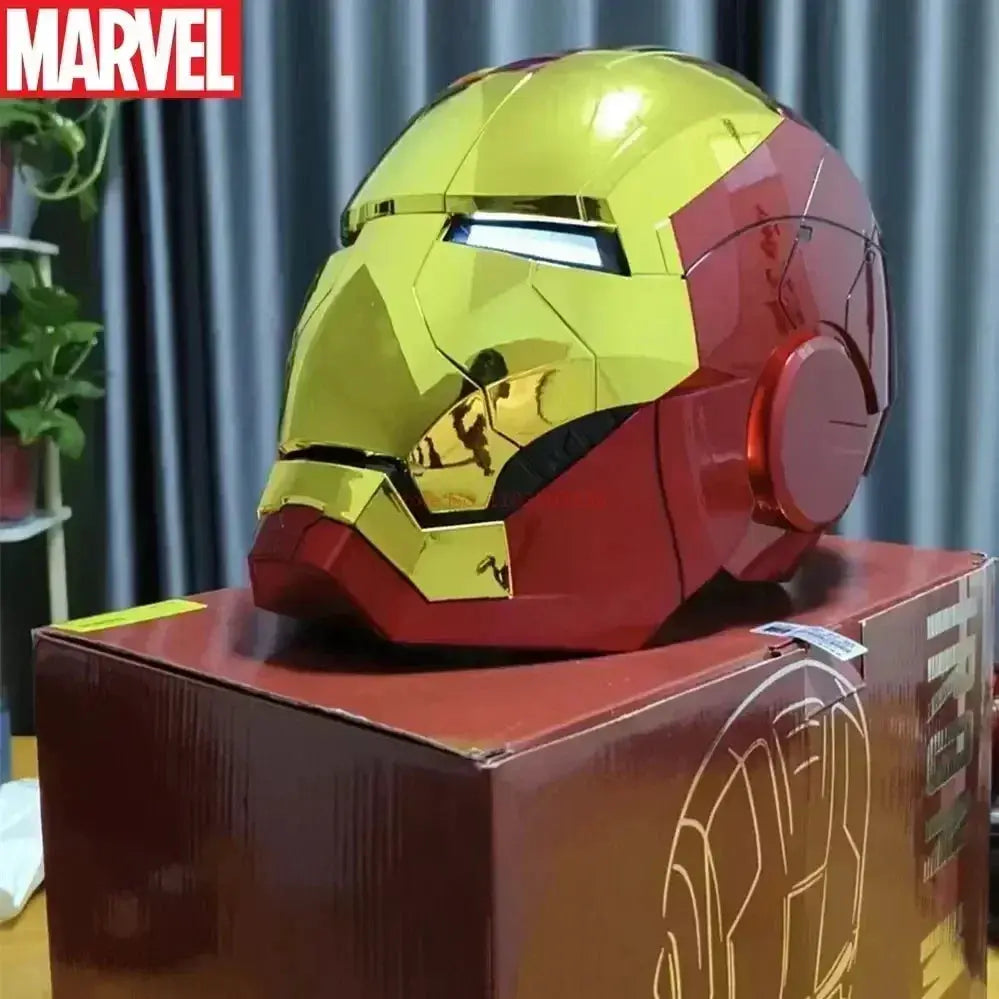 Iron Man 1:1 Helmet Mk5 Mk50 Avengers War Machine Cosplay Electric Open Close English Voice Remote Control Toys Christmas Gifts - ToylandEU