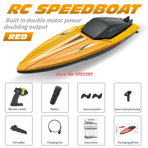 High-Speed 35CM Large RC Racing Boat with 30-Minute Drive Time ToylandEU.com Toyland EU