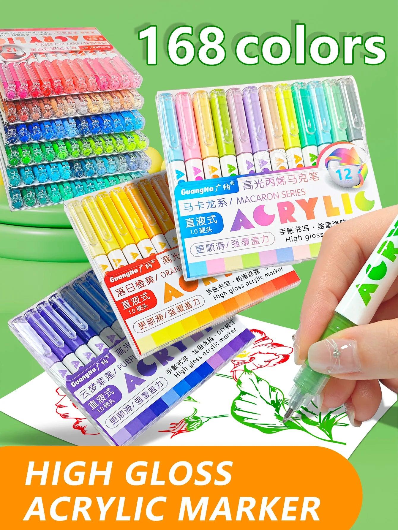 Acrylic Markers | 12pk Fine Tip | Toylandeu™