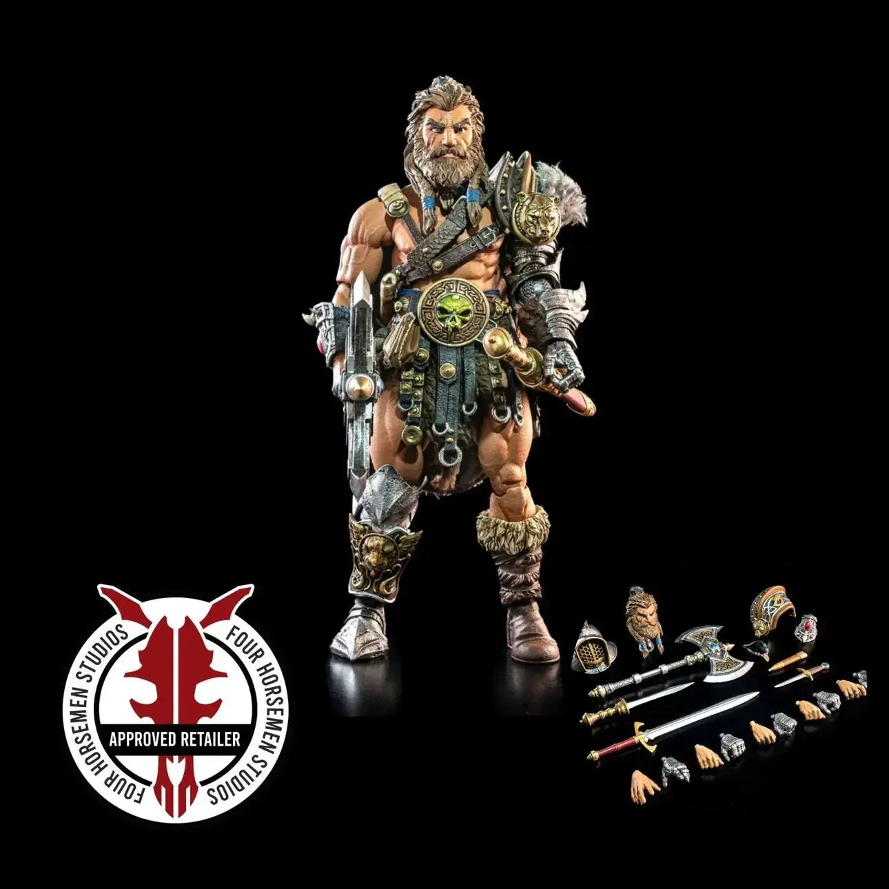Four Horsemen Studios Mythic Legions Undead Skeleton Spearman Warrior Action Figure With Replaceable Accessories For Collectors - ToylandEU