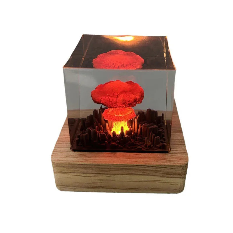 DIY Resin Lava USB Night Light with Handmade Atomic Bomb Design