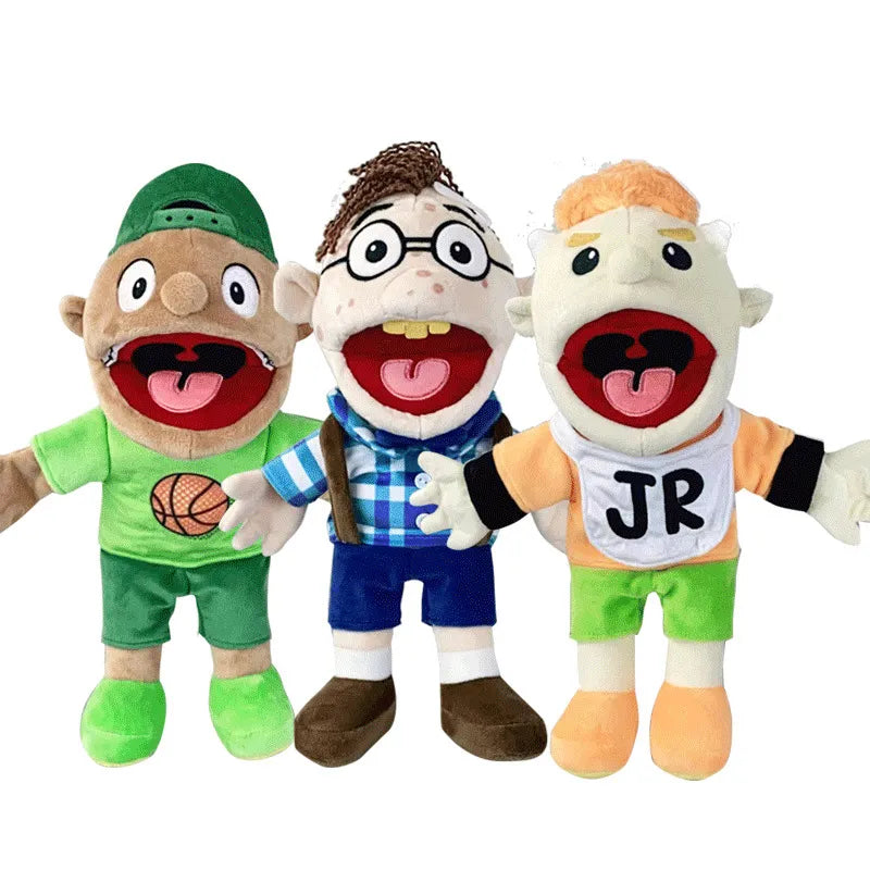 Boy Jeffy Hand Puppet Coby Junior Joseph Plush Doll Toy Stuffed with Movable Mouth