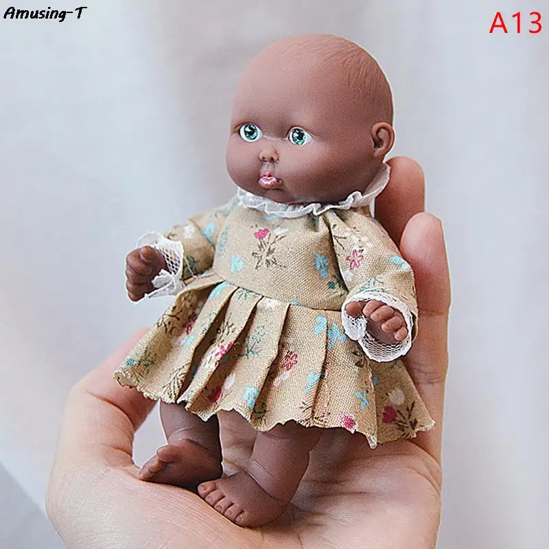 Mini Silicone Reborn Dolls 12cm Realistic Baby Doll Toy