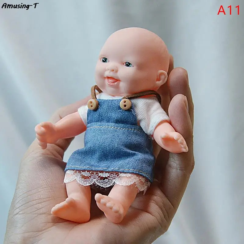 Mini Silicone Reborn Dolls 12cm Realistic Baby Doll Toy