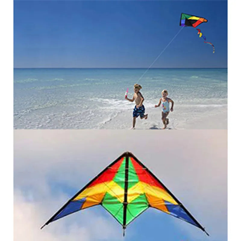 Large Outdoor Nylon Delta Kite with Handle for Kids - ToylandEU