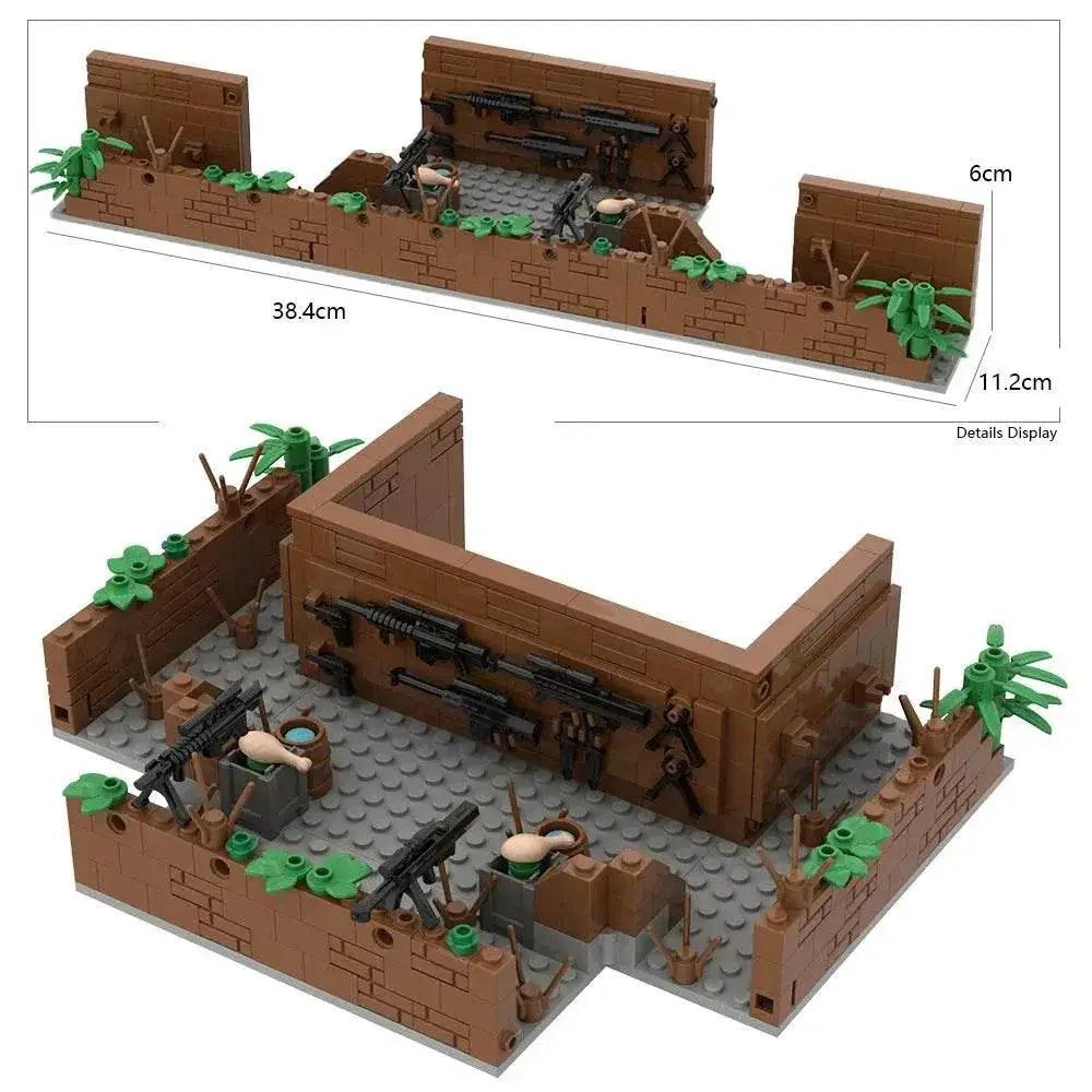 WW2 Military Trench Building Blocks Kit War Scene Toys - ToylandEU
