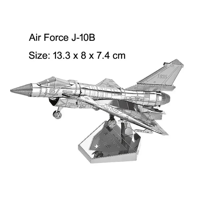 3D Metal Puzzle | Military Aircraft Kit | DIY Model Kit | J-20 J-10B