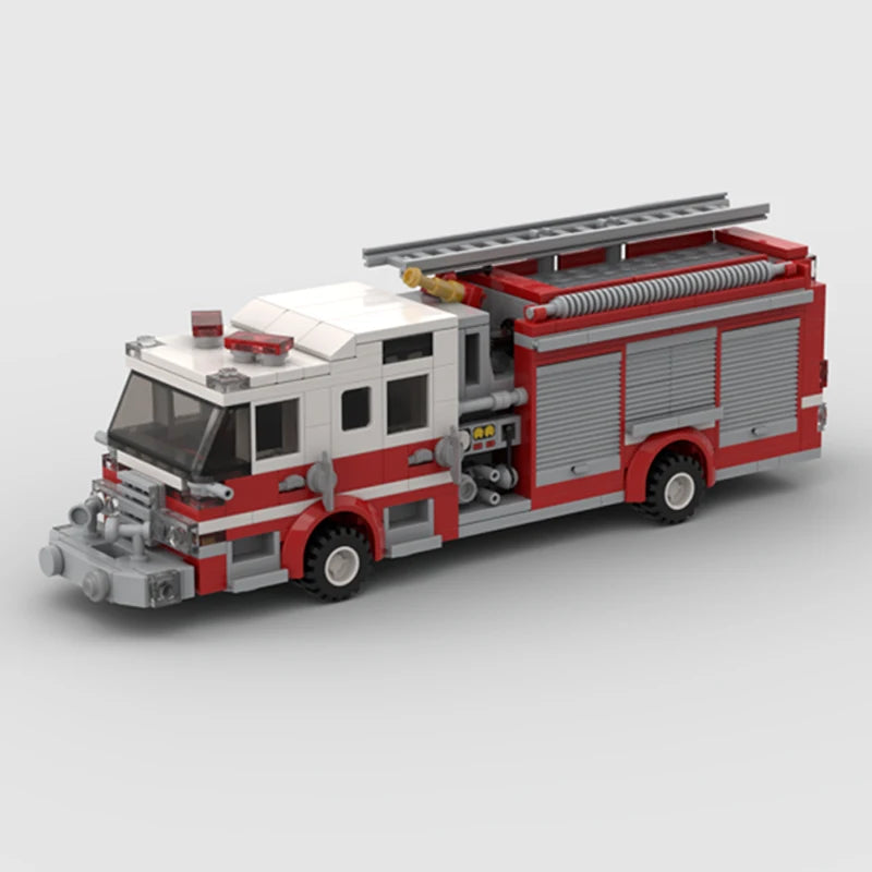 Fire Pump Truck Model Building Set - 422 Pieces - ToylandEU