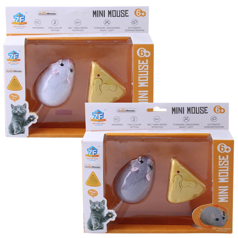 Wireless Remote-Controlled Gray and White Mouse Model - ToylandEU