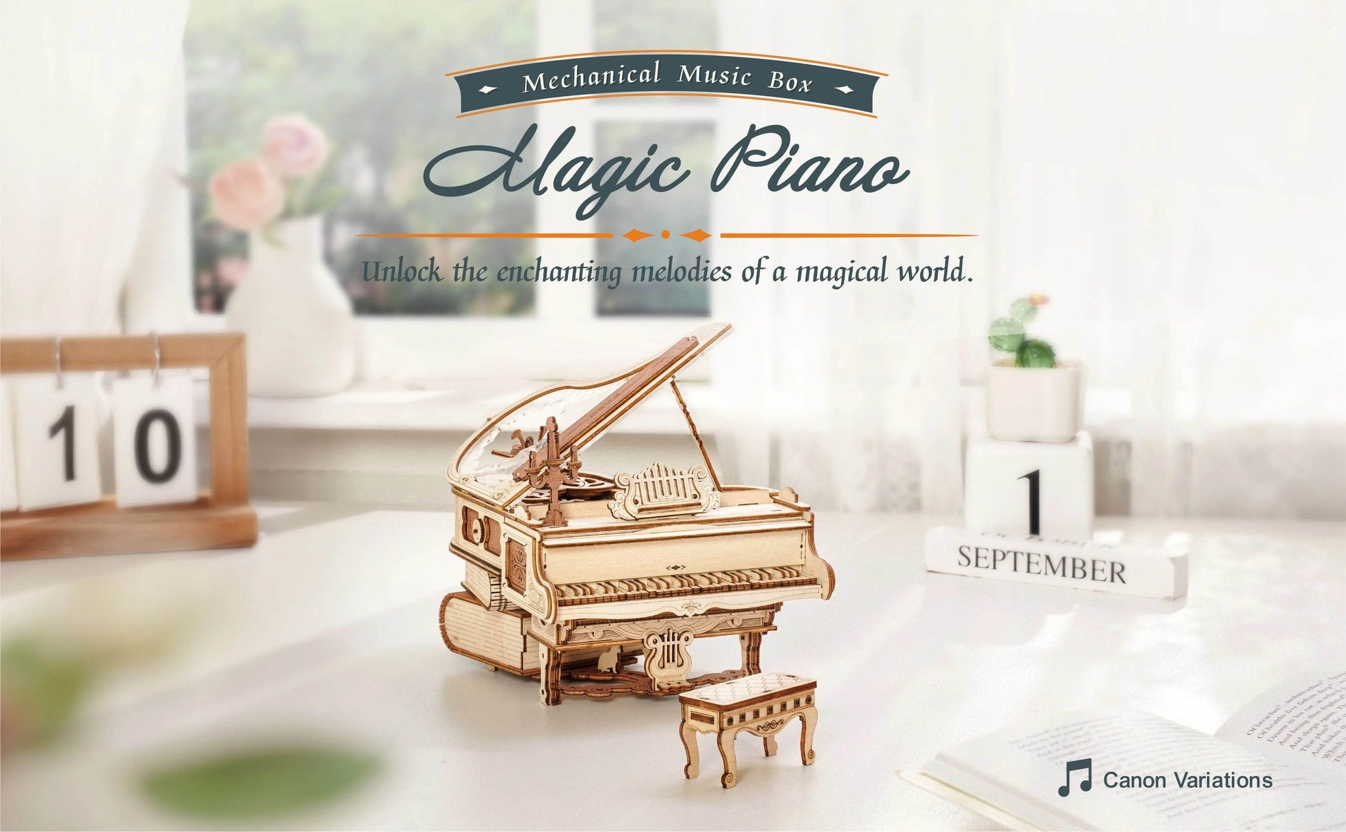 Robotime Rokr Magic Piano 3D Puzzles Unique Desk Decor Gift - ToylandEU