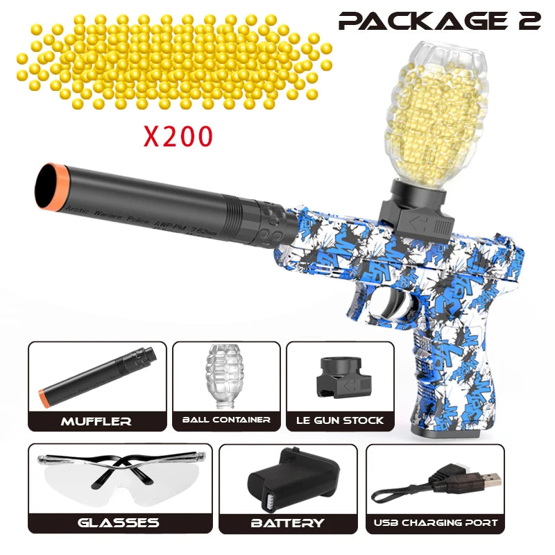 Gel Ball Blaster Toy Gun | High Speed | Rechargeable | G18 Model