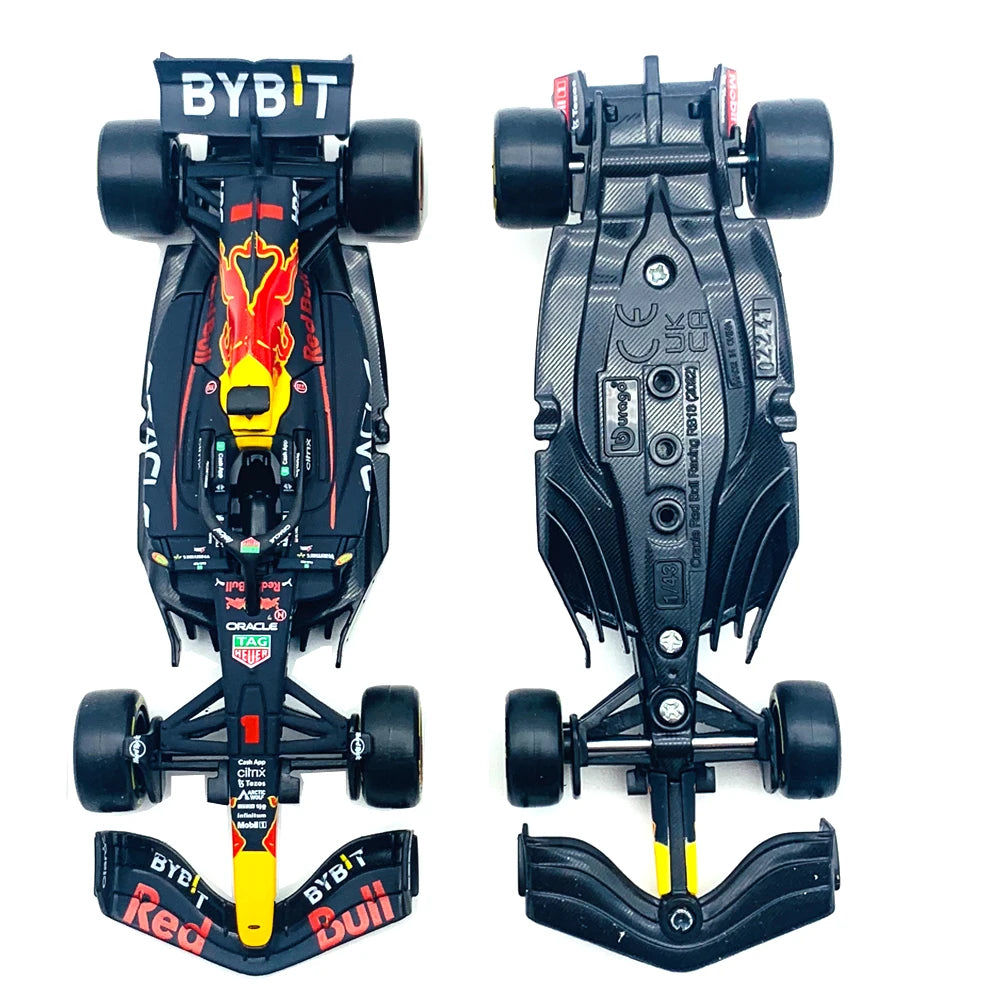 Bburago 1/43 Scale 2022 F1 Red Bull RB18, Ferrari F1-75, and Mercedes AMG W13 Racing Cars Diecast Models