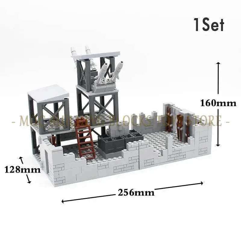 Premium Military Scene Building Set Lego Compatible With Barbed Wire Sandbags And Army Figures For Military Enthusiasts - ToylandEU