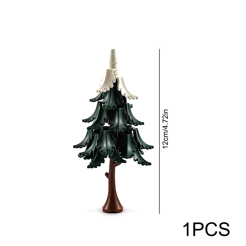 Block Trees | Compatible Brick Design | Plastic Garden Style | Unisex Model