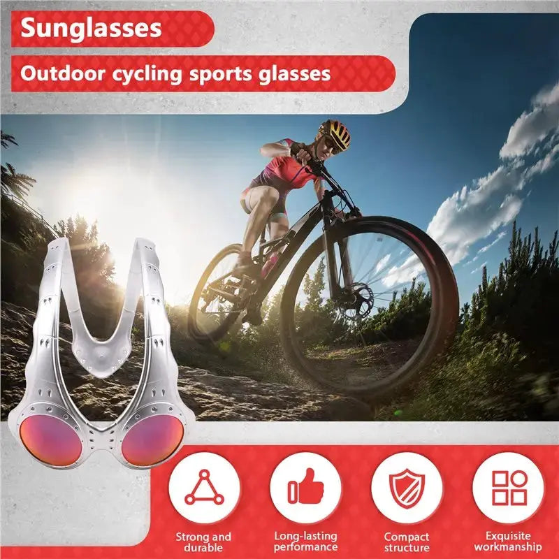 Fashionable Retractable Sunglasses Over The Top Outdoor Cycling Sports Glasses Metal Frame Glasses Retro-AT20 - ToylandEU