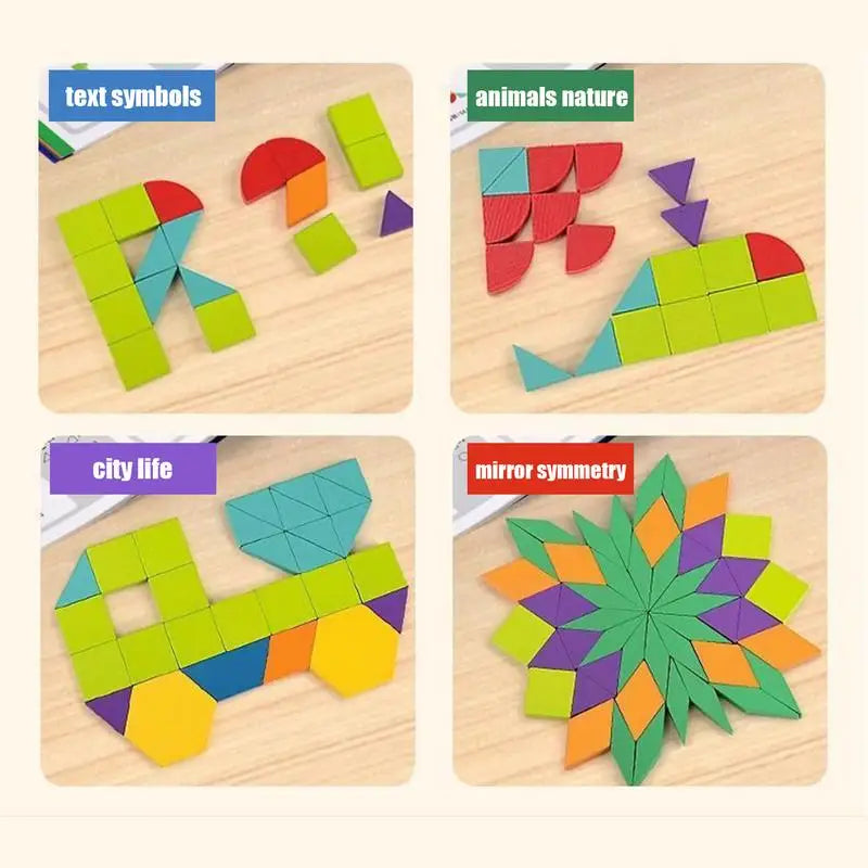 Colorful Magnetic Tangram Puzzle - Fun Geometric Learning Game