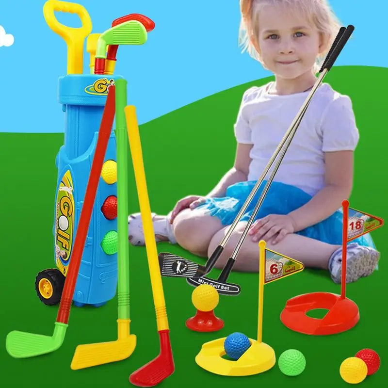 Outdoor Toddler Golf Set with Golf Cart and Multiple Clubs - ToylandEU
